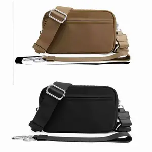 OC Dual-mode Nylon RFID Crossbody Wallet with Adjustable Strap and Wristlet for Everyday Use