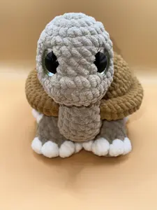 Hand Crocheted Brown and Tan Turtle