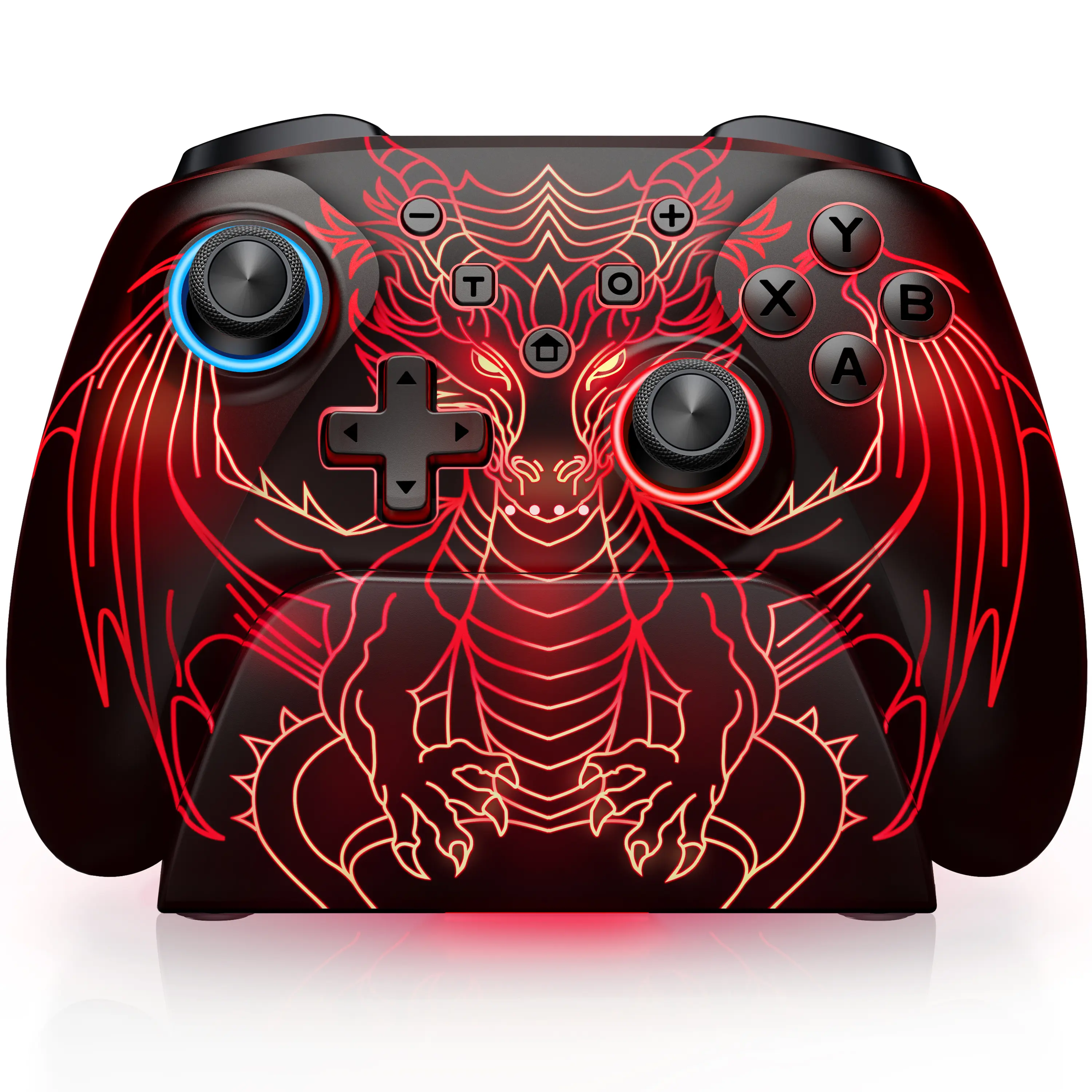Wireless PC Controller, 1000Hz Polling Rate, Hall Effect Joysticks & Triggers, Controller for PC/Switch 2/Switch/Android/IOS, 1000mAh Battery, with 7 Light Modes/Paddle/Turbo/Motion/Charging Dock