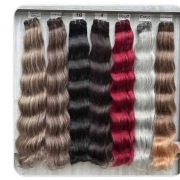 Orange Brown Synthetic Hair Extension