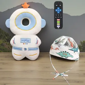 L-SQ02   Baby Head Protection Backpack and Helmet Set a 3Pcs Kit with Teething Toys for Safe Crawling and Walking