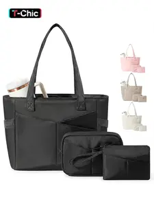 Tote Bag for Women, Travel Essentials Large Tote Bag with Zipper, Top Handle Handbag for Travel, Work, Gym, Casual Shopping Bag, Versatile Bag, Stylish Tote Bag, High Quality Bag
