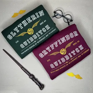 Hogwarts Quidditch Varsity Embroidered Sweatshirt Adult/Youth Unisex, Harry Potter House Crewneck, Gryffindor Slytherin Ravenclaw Hufflepuff Womenswear Yarn