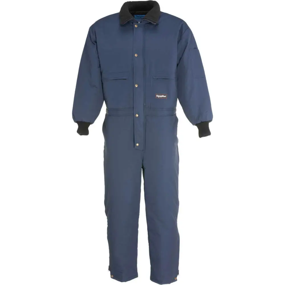 Men's Polyester Soft Elastic Zipper-Closure ChillBreaker Coverall - RefrigiWear B581859, Long-Sleeve, Regular Fit, Navy, 3XL, Nylon Workwear Uniforms Menswear Essential Clothes