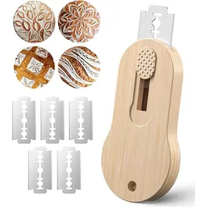 Extractable &  Bread Lame Dough Scoring Tool - Professional Sourdough Scoring Tool - Sourdough Bread Baking & Bread Scoring Tool - Scoring Patterns Booklet & 5