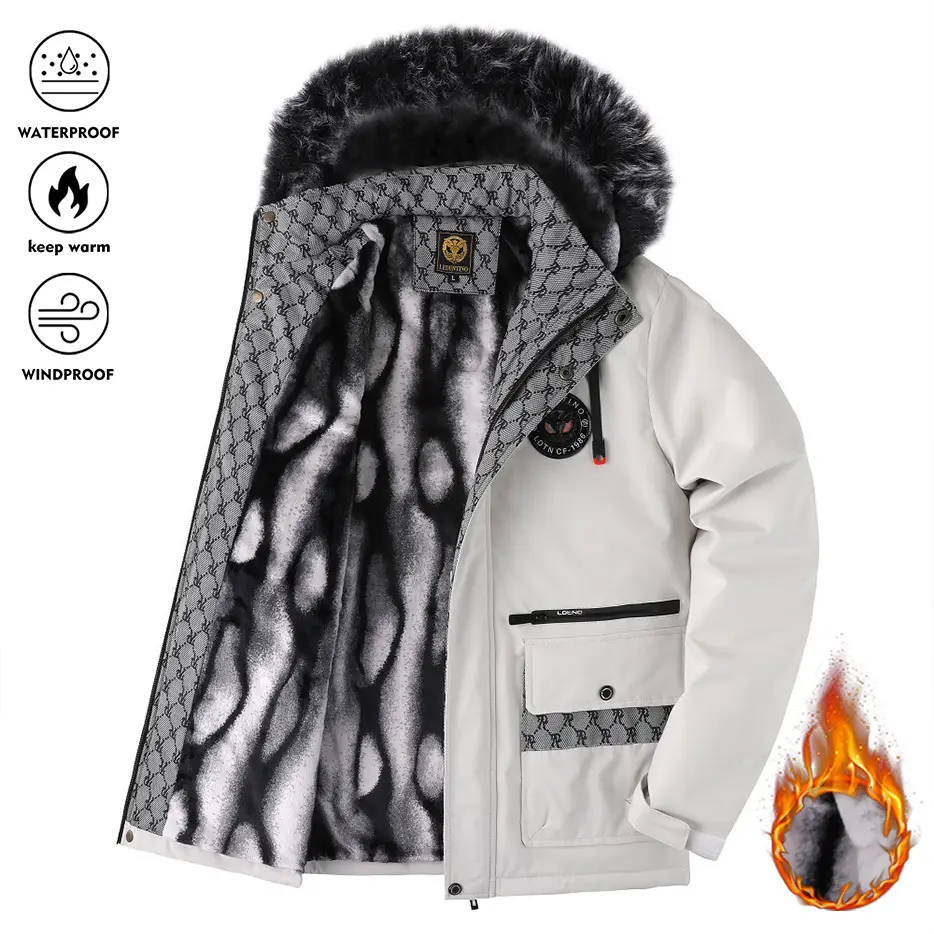Men's Vintage Hooded Lining Windbreaker Jacket - Windproof Warm Coat with Drawstring, Raglan Sleeves & Zipper Closure, Ideal for Hiking, Camping, Fishing, Outdoor Activities, Camping Gear, Cold Weather Gear, Durable Drawstring Hooded Jacket