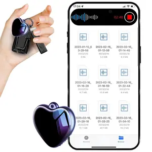 Heart-shaped recorder, one-button recording, automatic saving after power failure, ultra-long battery life, intelligent noise reduction, and voice-activated recording.