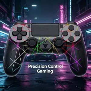 2026 New Ps4 Wireless Controller, Limited Edition, Lightning Attack Design, Vibration Feedback, Six-Axis Gyro, 360° Joystick, Compatible with Ps4
