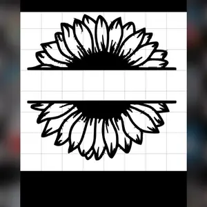 Sunflower Monogram Car Decal