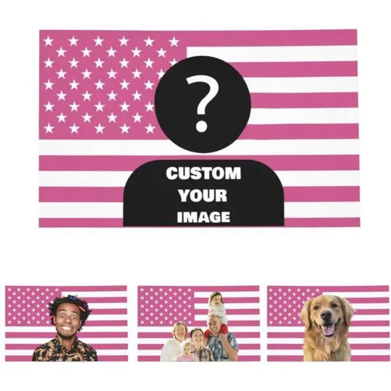 Eyesoul Custom Pink America Flag Personalized Flags Design Your Imagechic design  room bedroom Decor Tapestry bedroom decor cheap bedroom decor Pink Wall Hanging Gift bedroom decor cheap bedroom decor