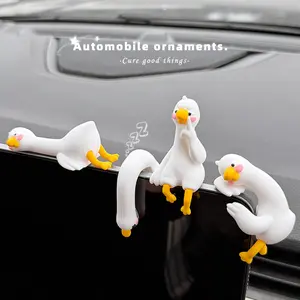 So Tired Lazy Duck Mini Desk Accessories 2026 New Desk Ornaments Work Partner 4pcs/set Perfect Desktop Decorations for Computer Screens, Office, and Home Decor Black Friday Christmas Gifts