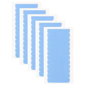 60 Pieces Hair Extension Tape Tabs Double Sided Hair Tape Wig Tape Adhesive Replacement Tapes for Human Hair Extensions Waterproof Tape in Tape Extension Replacement for Front Lace Beauty Tools (Blue)