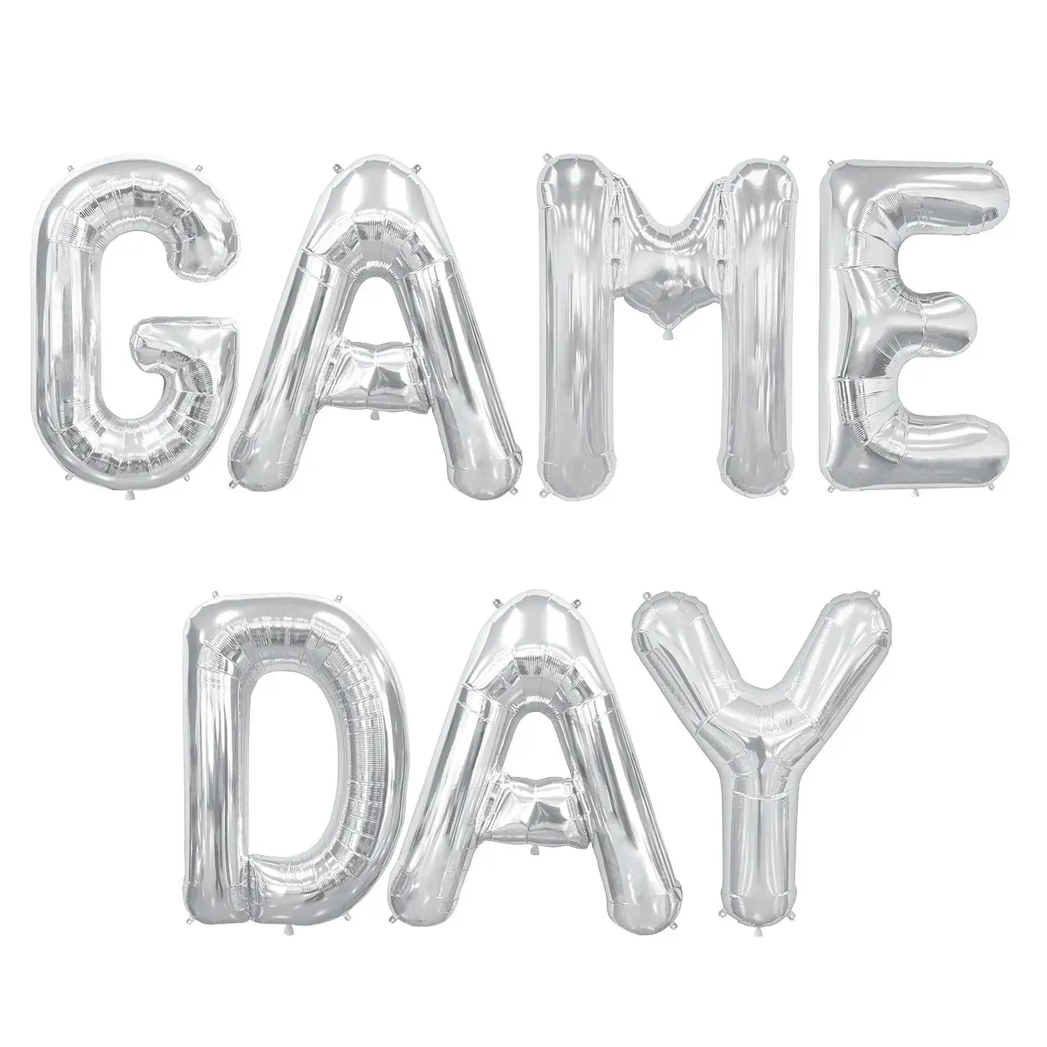 34 in Game Day Mylar Balloon Kit - 7 Pc, Football Party & Game Day Decor Balloon Decor with Letter Shapes