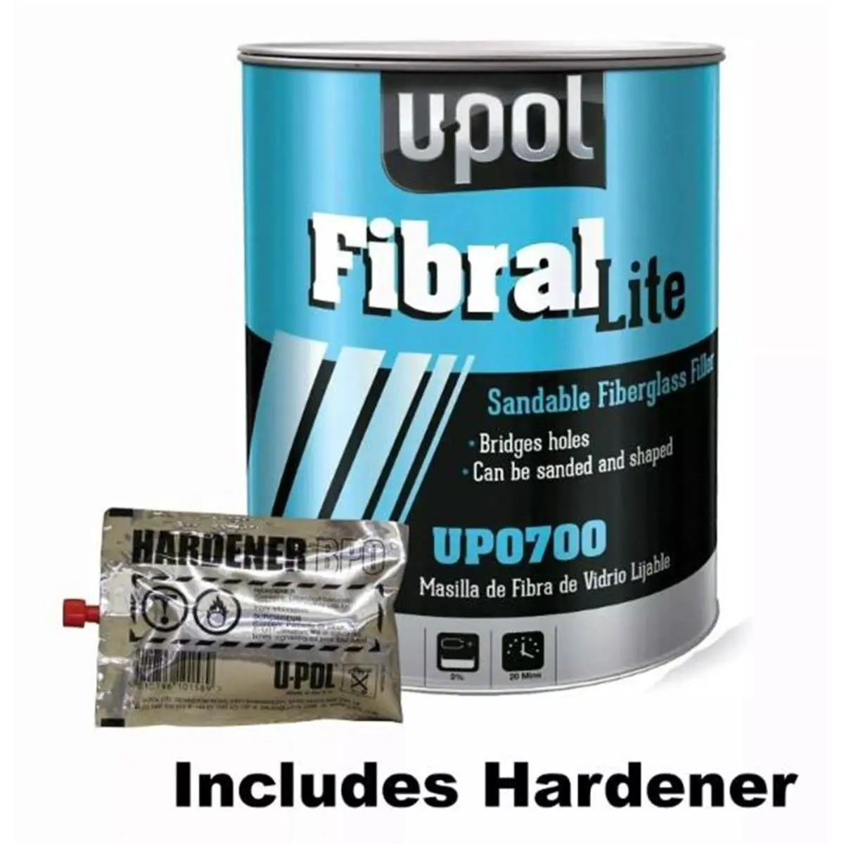 U-Pol US  Fibral Lite Sandable Fiber Glass Putty - 3 Liter
