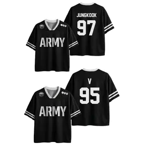 Custom Bangtan Member Football Jersey, Army Arirang World Tour Inspired Name & Number Sport Jersey, Gift for ARMY and K-pop Fans