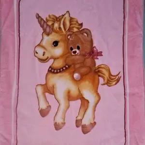 Pink unicorn receiving Blanket