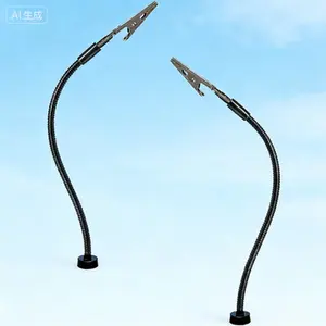 Flexible Gooseneck Helping Hands with Adjustable Clips, 2 Pack Magnetic Soldering Tool for Electronics and Crafts, Reusable Third Hand for Soldering, Painting, Jewelry Making, Hobby Projects, No Glue Needed