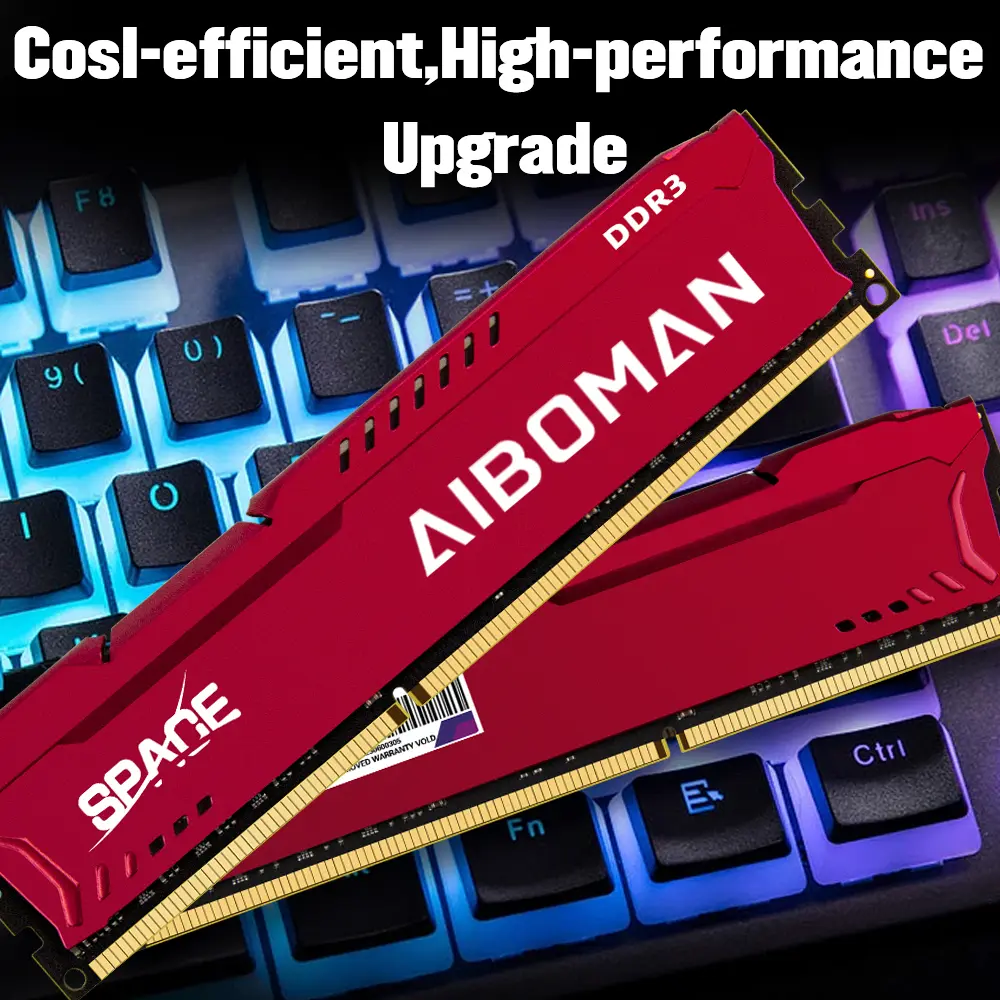 AIBOMAN DDR3 8GB 1600MHz RAM Stick, PC3-12800 DIMM Desktop Memory Module with Heat Spreader, Memory Upgrade for Intel & AMD Motherboards, No Compatibility Issues for Desktop Systems