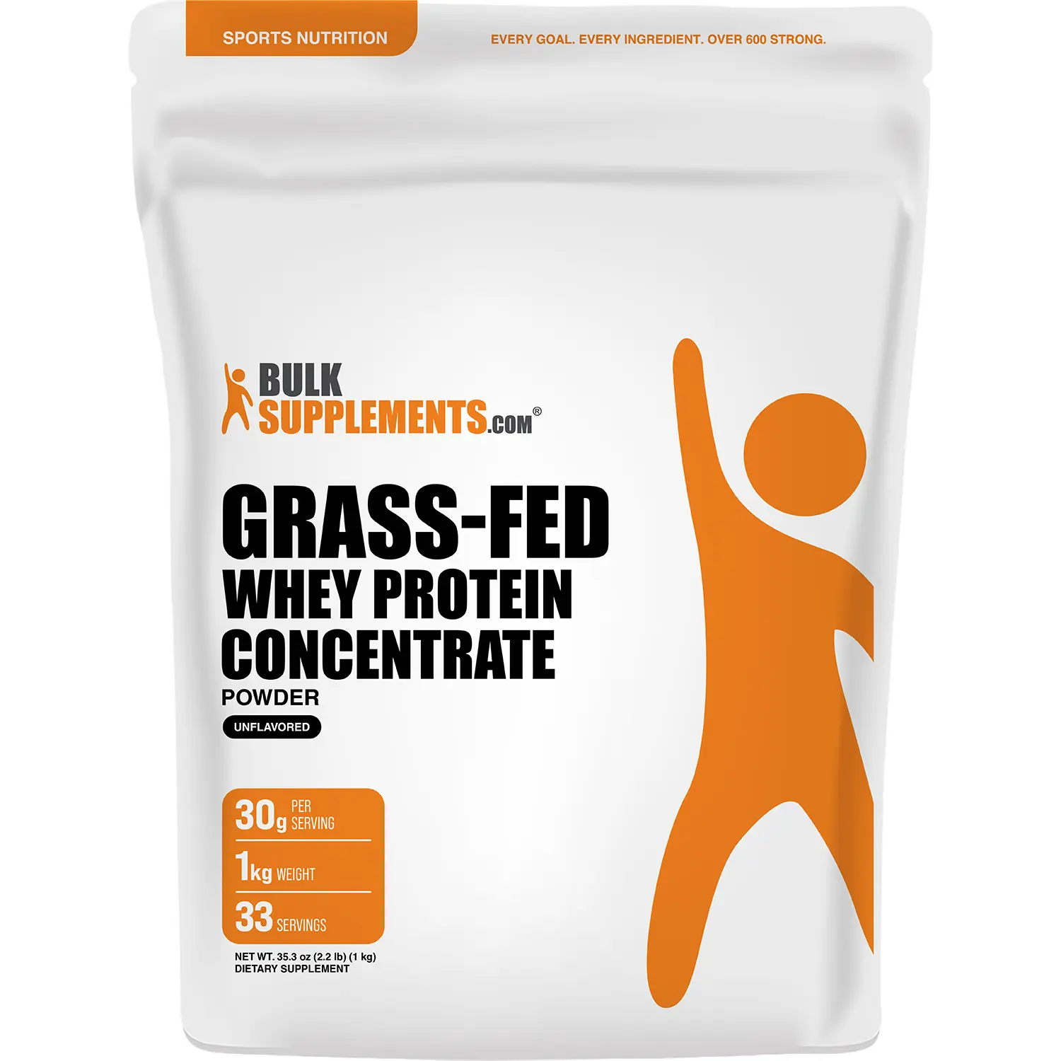 BulkSupplements - Grass-Fed Whey Protein Concentrate Powder - Build Muscle - Protein Source - 1kg - 30g per Serving BulkSupplements - Grass-Fed Whey Protein Concentrate Powder - Build Muscle - Protein Source - 1kg - 30g per Serving