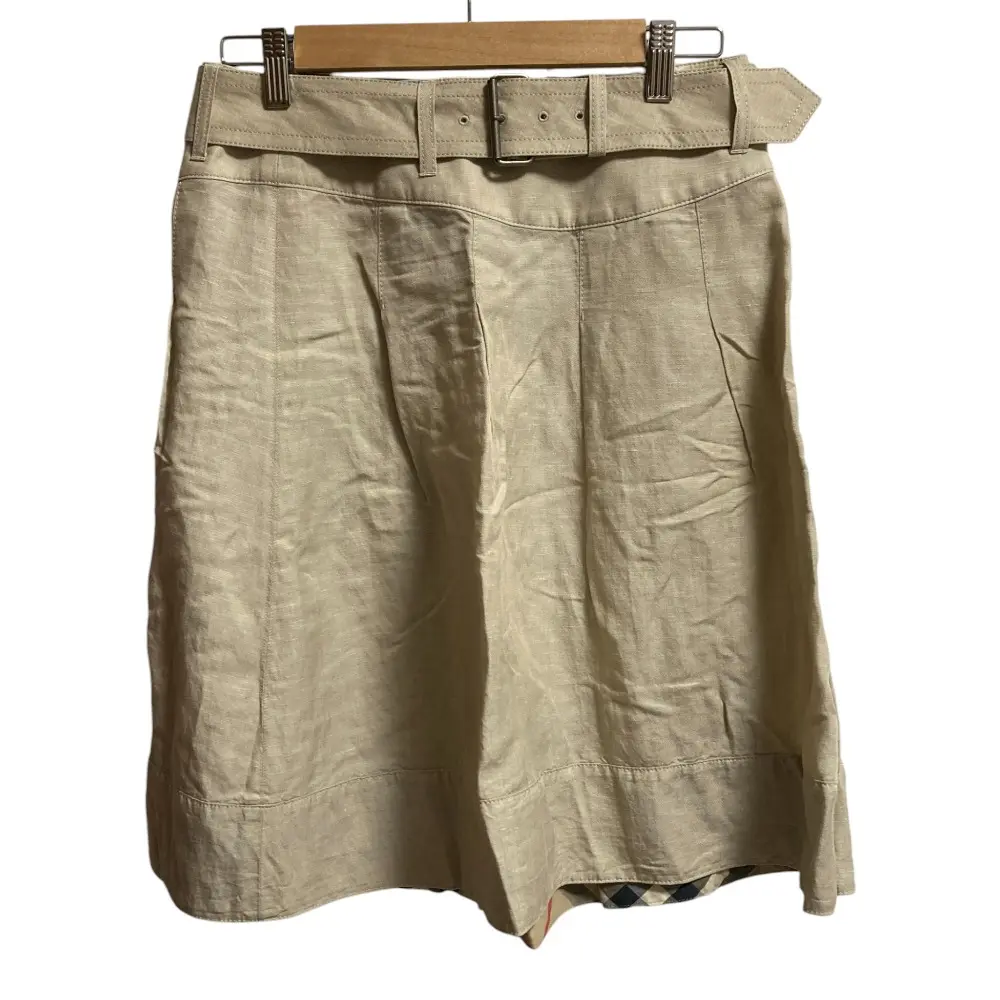 Pre-owned BURBERRY Linen Small Leather Goods London Nova Check Skirt