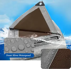 2-Pack Heavy-Duty Waterproof Tarps (6.56 x 8.20 ft) — Emergency Rain & Snow Protection Outdoor Covers with Reinforced Edges; Ideal for Camping, Patios, Pools, Boats, and Roof Coverage; UV-Resistant