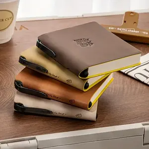 Portable Soft Leather Pocket Notebooks Set, Includes Pen, 224 Pages Drawing Journal, Thick Blank Travel Diary, Office Study Gift, Durable Drawing Notebook, Writing Stationery