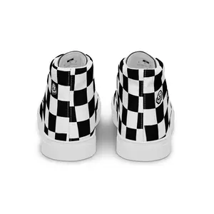 Women’s high top Checkered canvas shoes