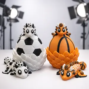 Soccer Basketball Dragon Egg Gift for Him Sports Fan Collectible Set Room Decor Desk Decoration for Boys Kids Men Birthday Christmas Valentine’s Day Gift Idea