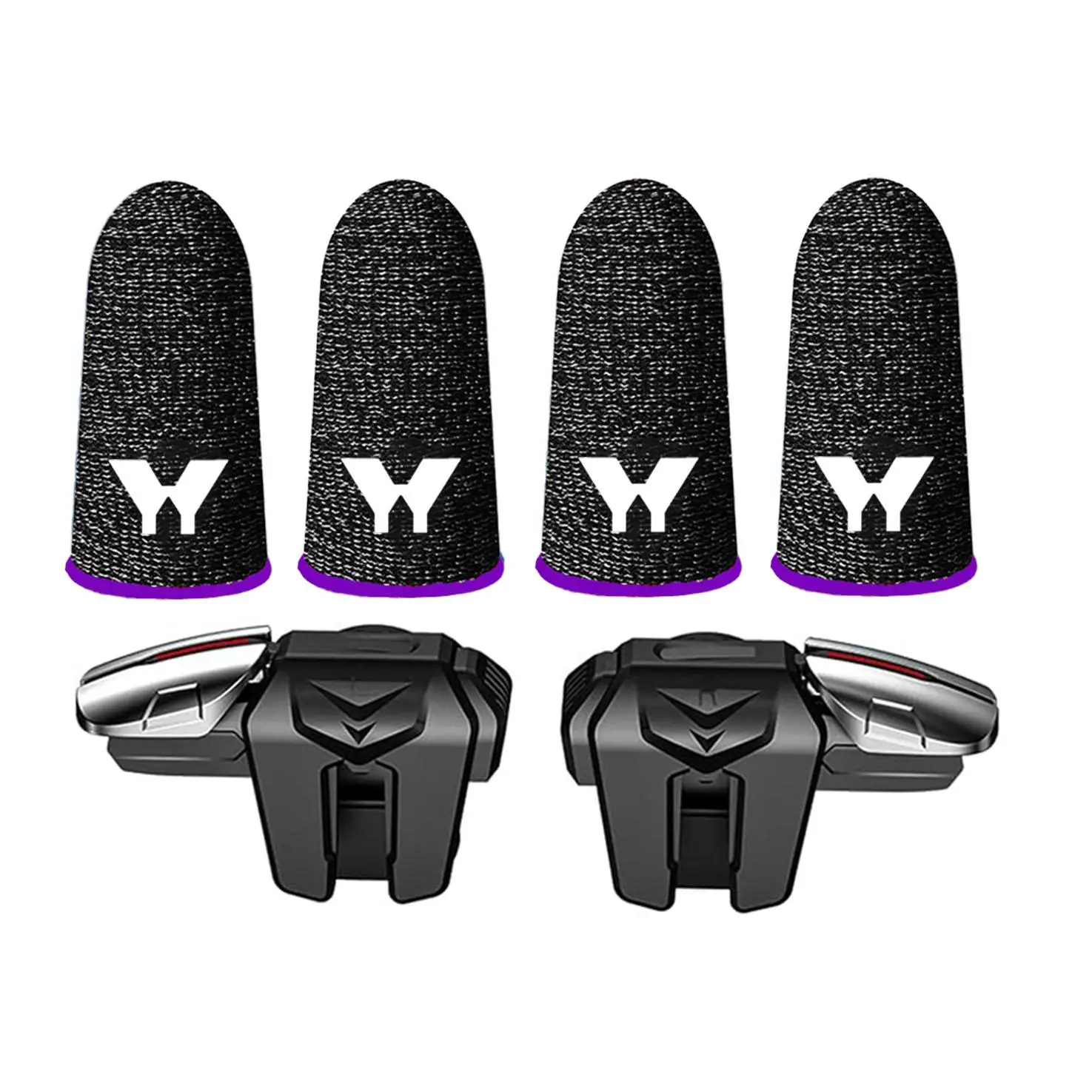 Mobile Controller & Gloves, Anti-sweat & Anti-slip Finger Gloves, Game Finger Gloves & Mobile Controller Set, Phone Accessories for iPhone Android iPa