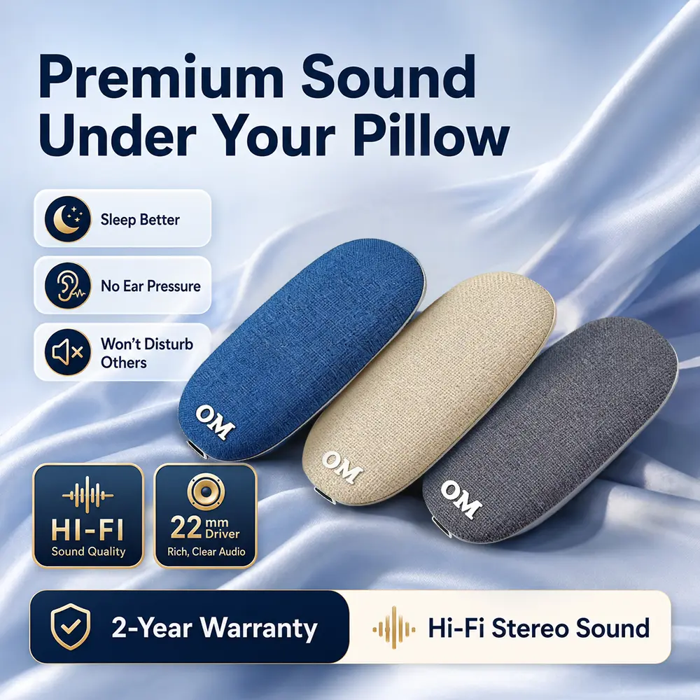OrbisMist Wireless Bluetooth Sleep Speaker Pillow - Portable Wireless Soundbox, Ultra-Thin Audio, BT Speaker for Sleep & Relaxation (Household Appliance Accessory), Wireless Bt Speaker
