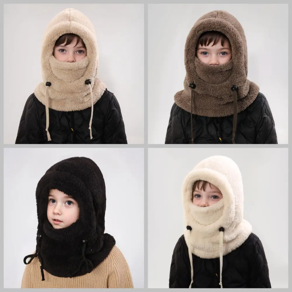 Hooded Neck Gaiter Hats, Heat Insulating Balaclava for Full Face and Neck Protection for Skiing, Snowboarding & Daily Winter Wear, Outdoor Play, Fleece, Face Neck Head Protection Hats, Neck Warmers