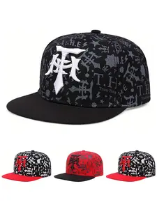 2026 New Fashionable Personalized Hip Hop Hat T Dagger Graffiti Embroidery Street Skateboarding Hat Outdoor Sports Sunshade Hat Daily Leisure Commuter Decoration Baseball Hat Male Female Same Style Creative Flat Edge Hat Snapback Hat