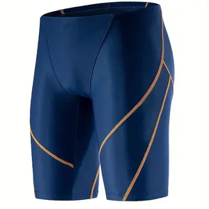 Men's Quick-Drying Compression Swim Board Shorts - Skinny Cut Swimming Trunks for Summer Pool & Beach Use