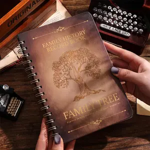 Vintage Family Tree History Record Journal, Spiral Notebook Journal, 1 Count Family Tree Diary, Perfect Gift for Parents, Ancestry Enthusiasts & Family Historians