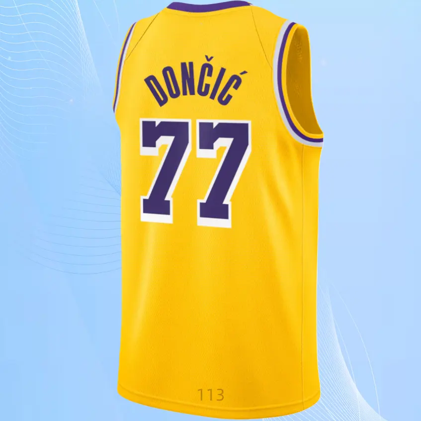 Luka Dončić Men's Classic-Design Sleeveless stitched Basketball Jerseys Gold shirt