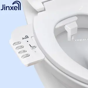 JINXELL BIDET-Self-Cleaning Nozzle, Fresh Water Non-Electric Bidet Attachment for Toilet Seat, Adjustable Water Pressure, Rear Wash