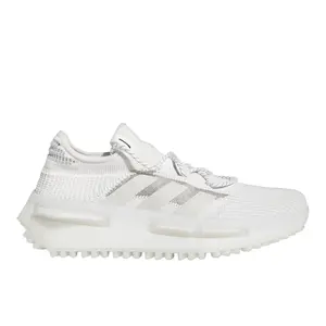 adidas Mens Nmd S1 Lace Up Sneakers Shoes Casual - White