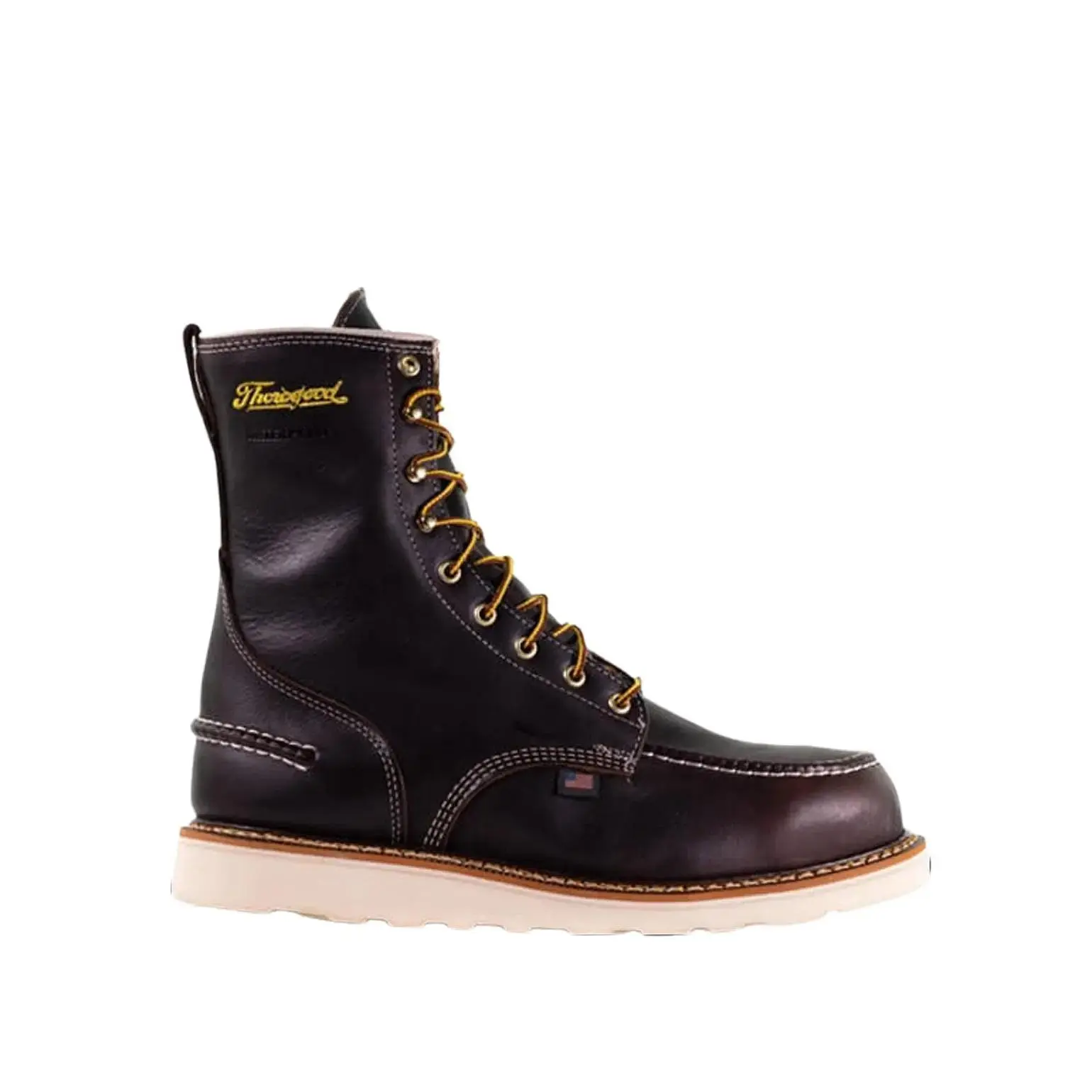 Thorogood Men's 1957 Series Classic Moc Toe Work Boots, 8-Inch Waterproof Briar Pitstop Leather, Shock Resistant, Storm Welt, Retro, Western Elegance, American Traditional, Work Shoe, Mid-Century, Rugged Style, Cowboy Aesthetic, Composite Bottom