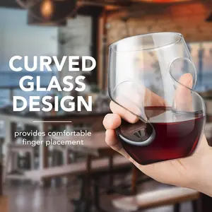 Wave Design Whiskey Glasses with 4 Straws, Old Fashioned Clear Crystal Drinking Glasses, Premium Bar Glassware for Whiskey, Beer, Cocktails, Wine & Home Bar Entertainment