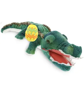 DOLLIBU 18" Green Alligator Polyester Soft Plush Easter Egg Wild Stuffed Toy, Spring Theme Doll