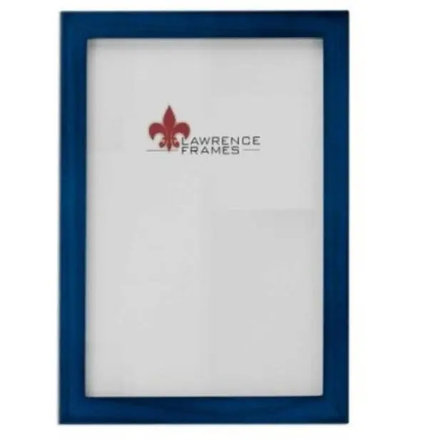 Lawrence Frames 755711 11x14 Blue Wooden Rectangular Photo Frame - Gallery Collection, Single Boxed Wall Mountable Indoor Home Decor with Easel Back for Boxed Wall & Tabletop Display, Wall Mount, Boxed Wall & Tabletop Frames