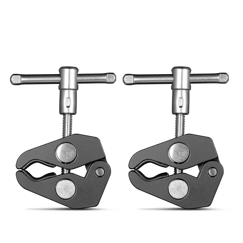 SmallRig 2pcs Anti-Rust Stainless Steel Multi-Function Clamp Magic Arm Mounting Accessories - Locking Lever, Tripod Holder, 3/8"-16 Thread, Cross Bars, 15mm-40mm Rods Fit, Glass-Stable, for Cameras, Monitors, Rigs, Action Camera Mount (Content Creators)