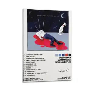 Mammalian Sighing Reflex Wilbur Soot Album Poster for Bedroom Aesthetic Canvas Wall Art Living Room Posters Painting Picture Print Modern Family Decor Artist Bathroom Poster