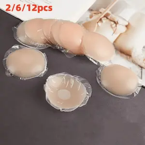 Reusable Silicone Nipple Covers with Sticky Pad, Perfect Match for Invisible Bras, 2/6/12pcs, Comfortable and Discreet