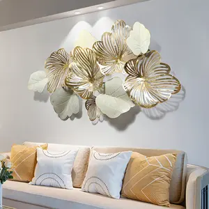 3D Wall Art Decor Metal Wall Art, 52x28inch Large Home Decor Art, Modern Home Decor Wall Sculptures, Metal Flowers Handmade Wall Hanging Decoration, Wall Hanging Artwork Decoration for Living Room Bedroom Luxury Kitchen Gifts