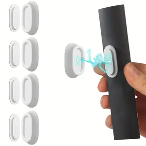 Silicone Magnetic Remote Control Holder, 2 Counts Wall Mounted Self-adhesive Tv Remote Holder, Key Hooks for Storage, Home Organizer, Room Organization Products, Wall Hanging Fastener