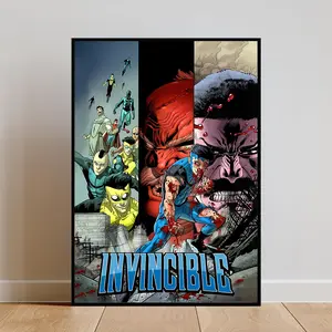 Invincible Comic Art Print – A Must-Have for Superhero Fans, Perfect for Offices and Gaming Spaces