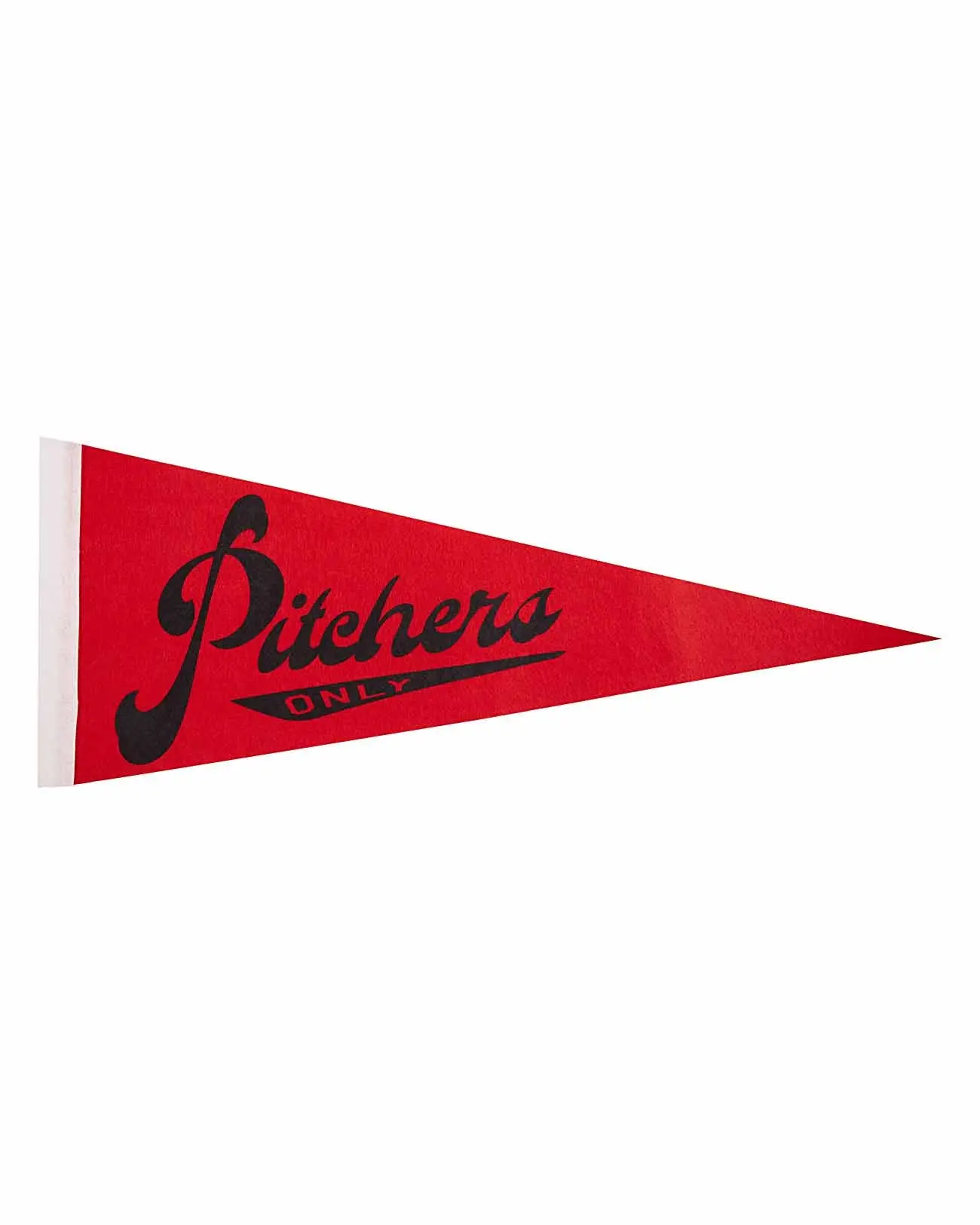 Baseball Pennant, Pitchers Only Vintage Design, 30 x 10 Inch Felt Wall Banner