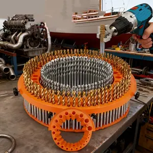 Drill Bit Sharpener, Electric Drill Bit Grinding Attachment, Used Drill Bit Sharpener, Giant Blade Angle Grinder for Sharpening Drill Bits, Suitable for 125mm Grinder with 2 to 13mm Drill Bits, Made of Plastic, No Power Required