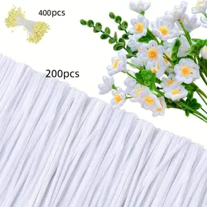 600 craft chenille stems, suitable for DIY art and creative crafts, Diy Floral Decoration, party decorations, art projects, decorative flower stems, DIY accessories, Diy Artificial Rose, DIY Craft Supplies